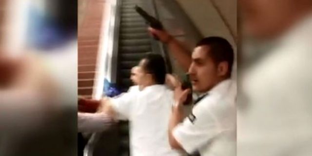 Taksim Metrosu'ndaki güvenlik görevlileri işçilere silah çekip, kelepçe salladı!