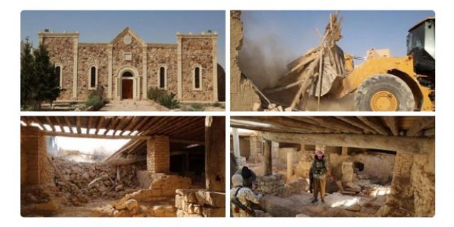 IŞİD, 1600 yıllık manastırı buldozerle yıktı