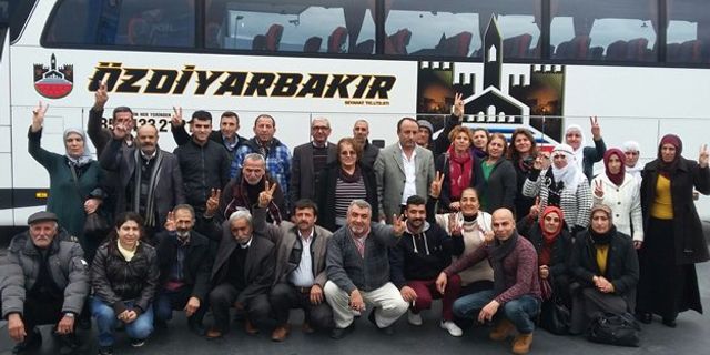 Aydın HDP'liler "barışta ısrar" için Siirt'e hareket etti
