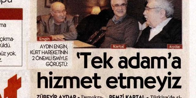 Cumhuriyet Zübeyir Aydar ve Remzi Kartal'la görüştü