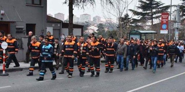 Beşiktaş Belediyesi temizlik işçileri eylemde