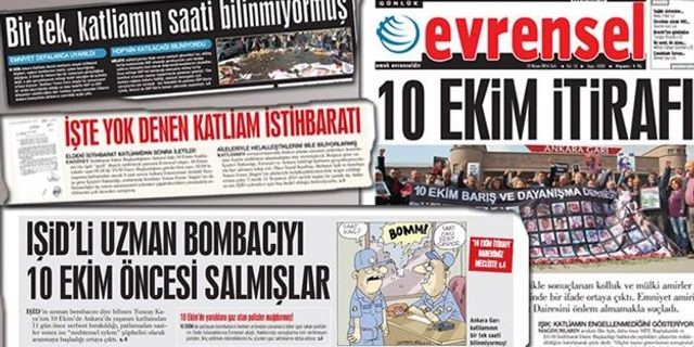 Ankara Katliamı haberleri için Evrensel ve Cumhuriyet’e soruşturma