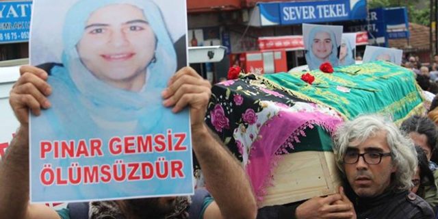 Gazi'de evinin balkonunda öldürülen Pınar Gemsiz uğurlandı