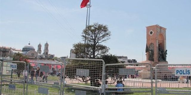 1 Mayıs öncesi Taksim Meydanı bariyerlerle kapatıldı