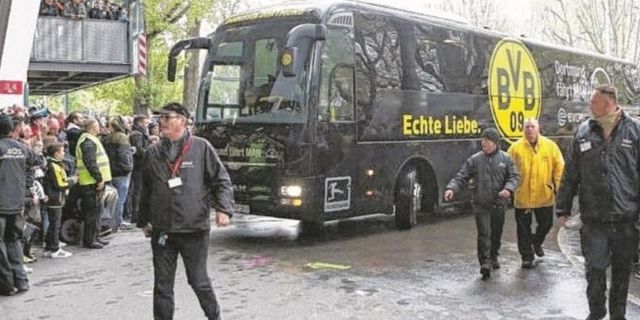 Şampiyonlar Ligi maçı öncesi Borussia Dortmund takım otobüsü yakınında patlama