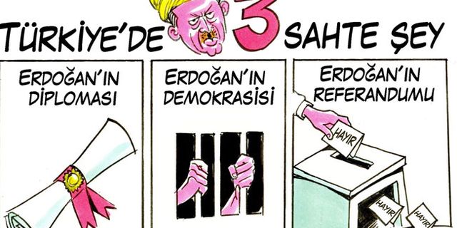 Carlos Latuff çizdi: 'Türkiye’de 3 sahte şey'