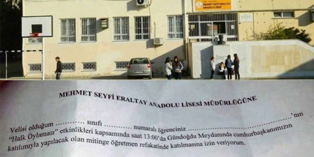 İzmir'de lise öğrencileri Erdoğan’ın mitingine gönderilecek