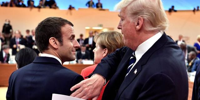 Trump'la görüşen Macron: Esad'ın gitmesi önceliğimiz değil