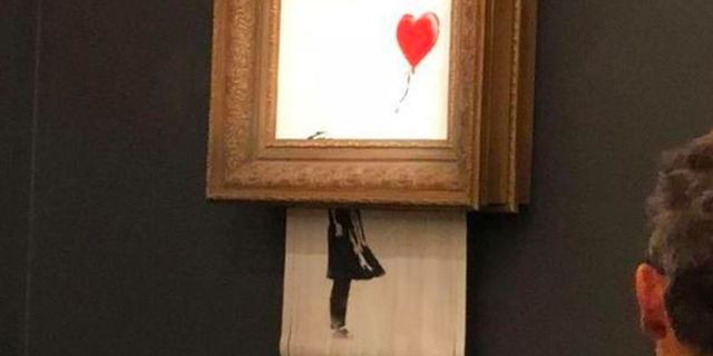 Kendini imha eden Banksy'nin değeri ikiye katlandı