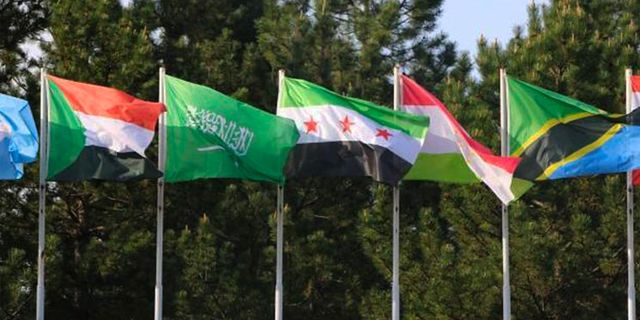 Antep Üniversitesi'nde Suriye yerine ÖSO bayrağı