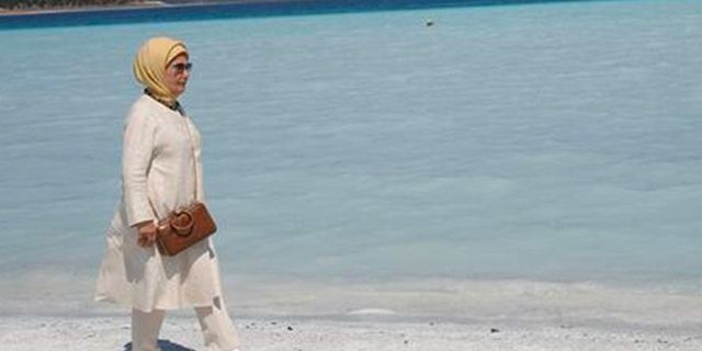 Emine Erdoğan Salda Gölü'nde: Mutmain oldum