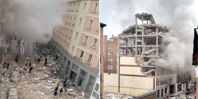Madrid'de bir binada şiddetli patlama