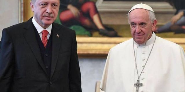 Erdoğan ile Papa'dan Filistin görüşmesi