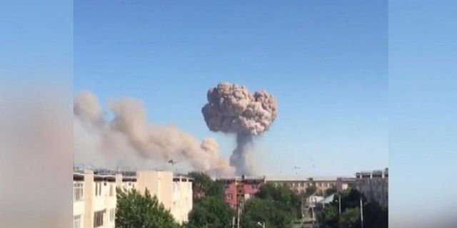 Kazakistan'da silah deposunda patlama: 9 kişi hayatını kaybetti