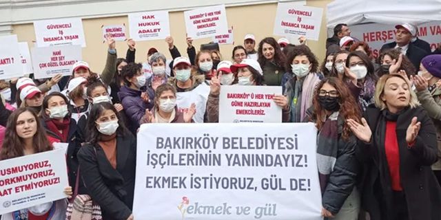 Ekmek ve Gül'den grevdeki Bakırköy Belediyesi işçilerine dayanışma ziyareti