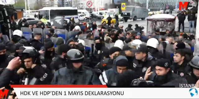 HDK ve HDP İstanbul İl Örgütü'nün 1 Mayıs açıklamasına müdahale: Gözaltılar var