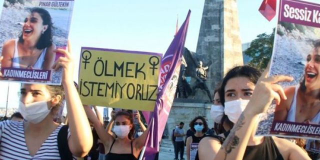 Kadınlar, Pınar Gültekin'in katiline verilen 'haksız tahrik indirimi'ni protesto etmek için sokağa çıkıyor