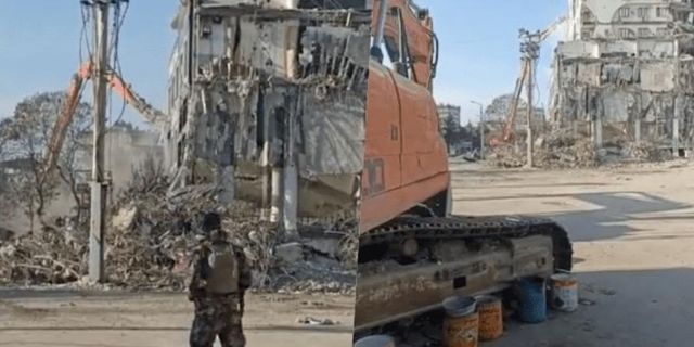 Diyarbakır’da hayvanların kaldığı Galeria Sitesi’nde yıkıma başlandı