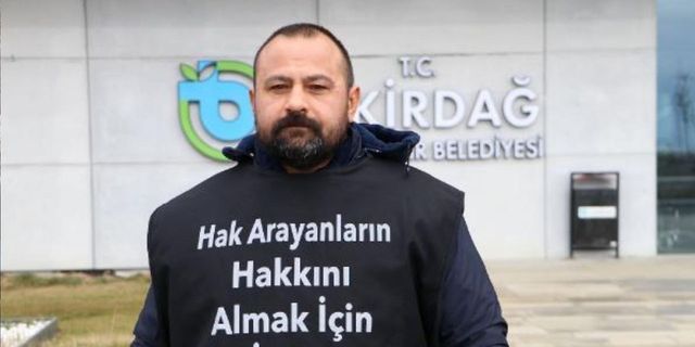 İşine son verilen Tekirdağ Büyükşehir Belediyesi çalışanı Ankara’ya yürüyor