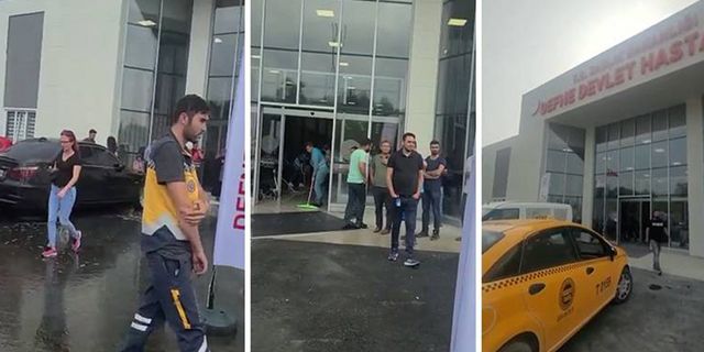 Erdoğan'ın açılışını yaptığı Defne Devlet Hastanesi'ni su bastı