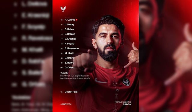 Amedspor'un ilk 11'i belirlendi