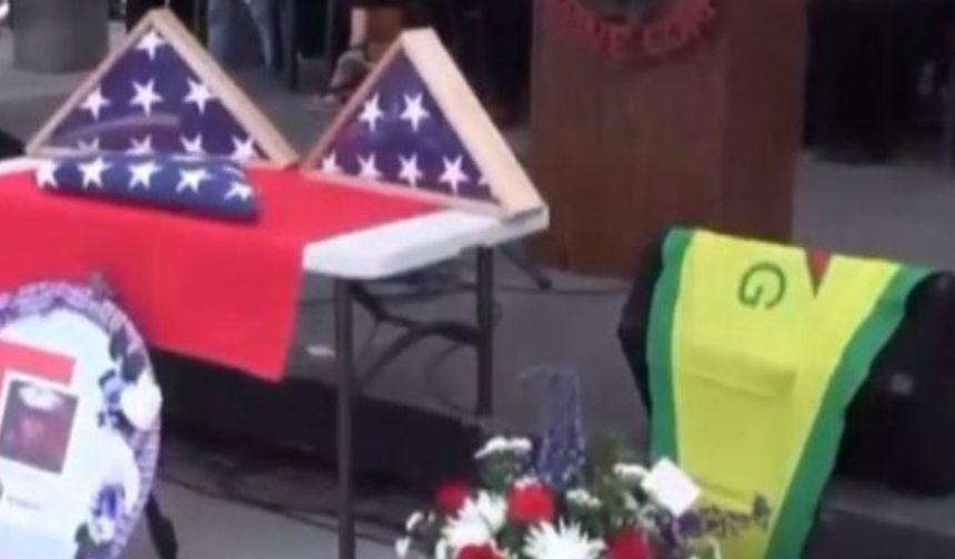 ABD'de YPG flamalı cenaze töreni