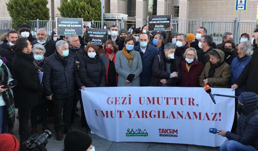 Gezi davasında beyanda bulunan Mücella Yapıcı'dan heyete: Bize beraat veren yok oluyor