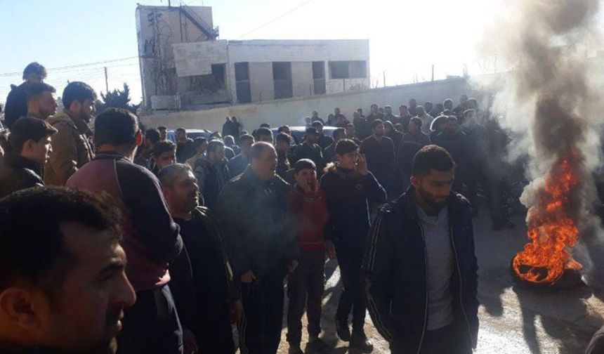 Suriye'de TSK kontrolündeki bölgelerde elektrik zammı protestoları