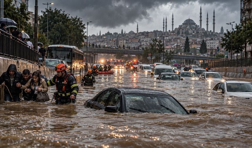 İstanbul’da 83 yılın en şiddetli yağışı: Sel, Ayazağa’yı vurdu, hayat felç oldu