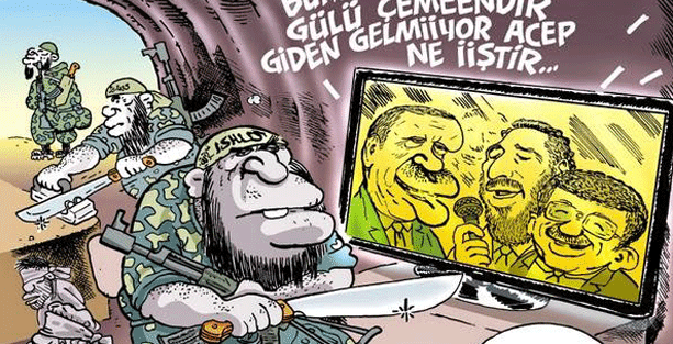 IŞİD, Erdoğan-Davutoğlu ikilisini televizyondan izliyor
