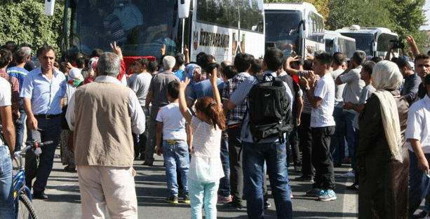 İstanbul'dan Suruç'a 14 otobüs yola çıktı