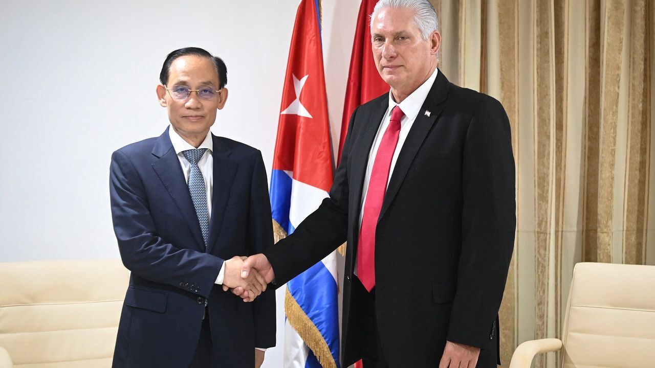Küba Devlet Başkanı Diaz-Canel, Vietnam Dışişleri Bakanı Trung ile görüştü